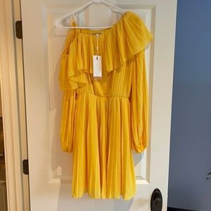 Endless Rose | Pleated One Shoulder Dress | Lemon